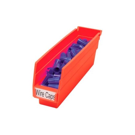 Akro-Mils Shelf Storage Bin, Plastic, Red, 24 PK 30110RED